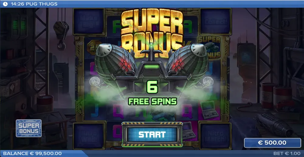 Pug Thugs of Nitropolis Super Bonus Modus